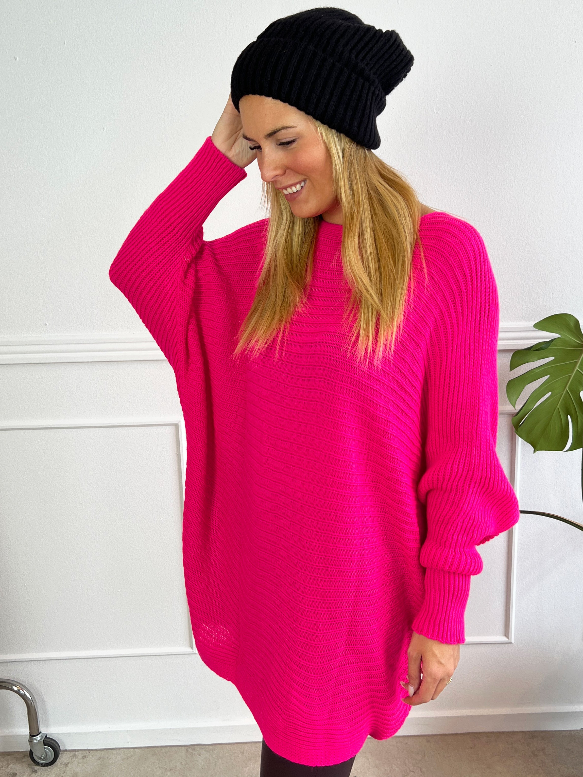 Gabbi - Oversized strik med flagermusærmer